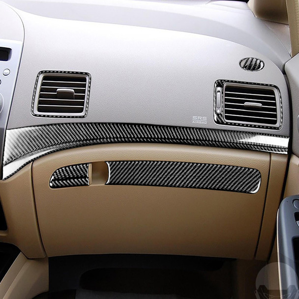 8 in 1 Car Carbon Fiber Front Passenger Seat Dashboard Decorative Sticker for Honda Civic 8th Generation 2006-2011, Left Drive