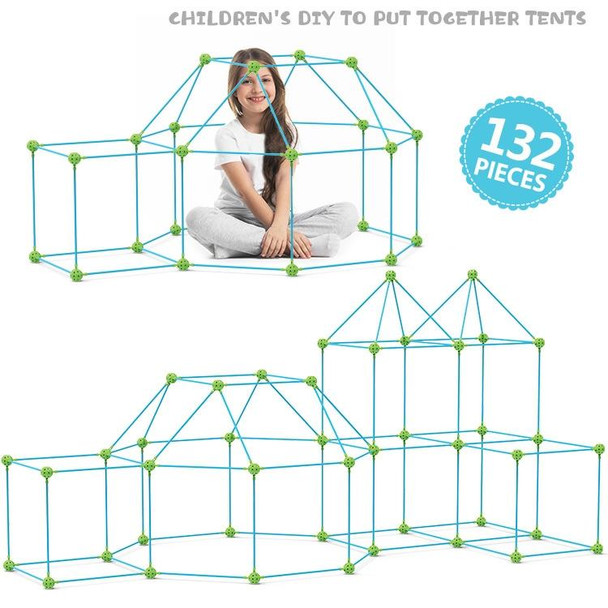 132 in 1 DIY Tent Toy Assembling Play House DIY Children Tent Building Toy