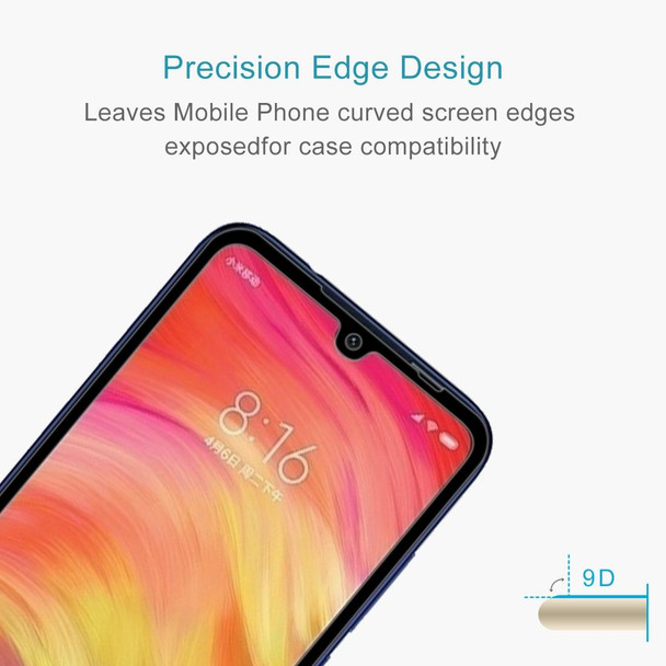 9H 9D Full Screen Tempered Glass Screen Protector for Xiaomi Redmi Note 7(Black)