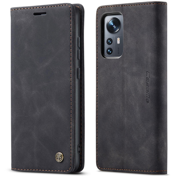 For Xiaomi 12/12X CaseMe 013 Multifunctional Horizontal Flip Leather Phone Case(Black)
