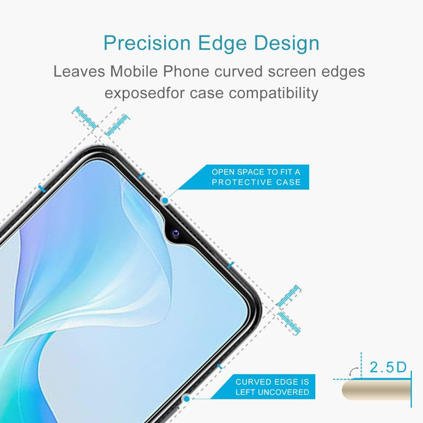 For vivo iQOO U5x / Y35 4G 2022 / Y33s / Y76s / T1x / Y76 5G 50 PCS 0.26mm 9H 2.5D Tempered Glass Film