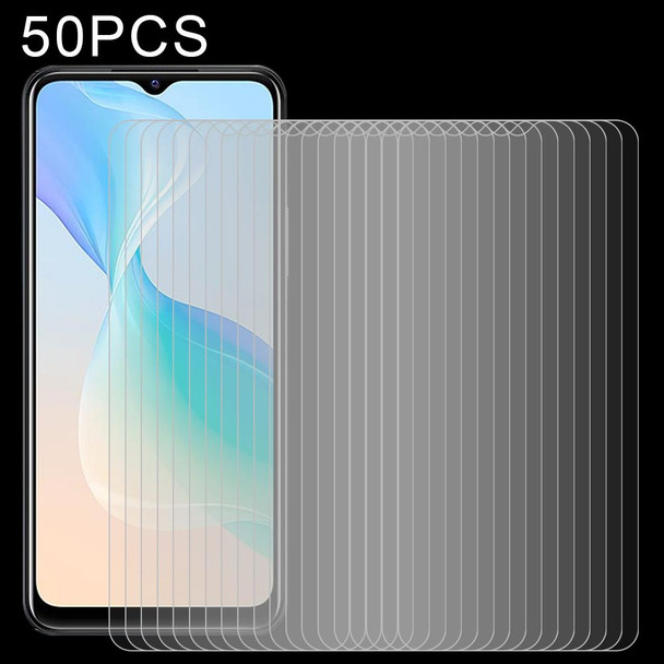 For vivo iQOO U5x / Y35 4G 2022 / Y33s / Y76s / T1x / Y76 5G 50 PCS 0.26mm 9H 2.5D Tempered Glass Film