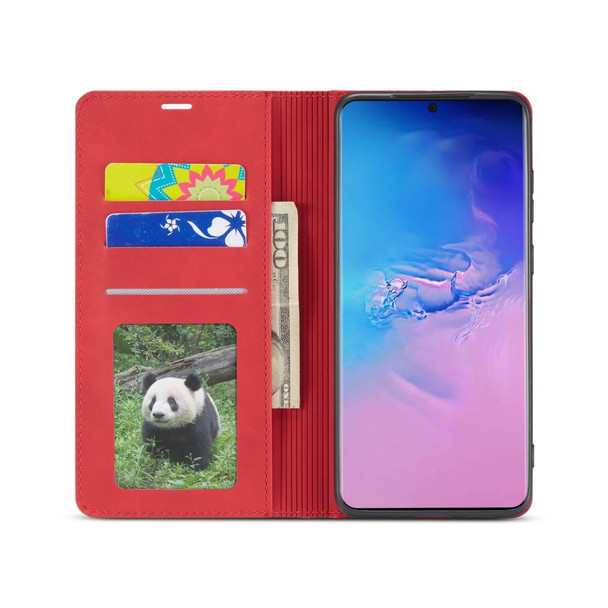 For Galaxy S20 Forwenw Dream Series Oil Edge Strong Magnetism Horizontal Flip Leatherette Case with Holder & Card Slots & Wallet & Photo Frame(Red)