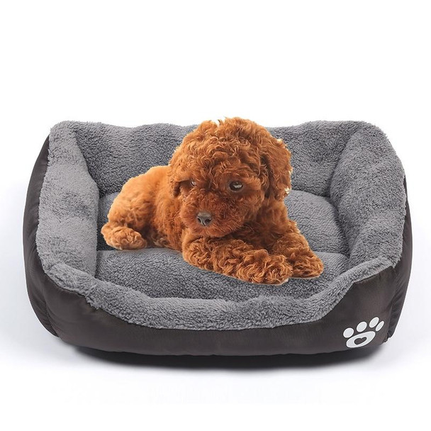 Candy Color Four Seasons Genuine Warm Pet Dog Kennel Mat Teddy Dog Mat, Size: M, 544212cm (Coffee)