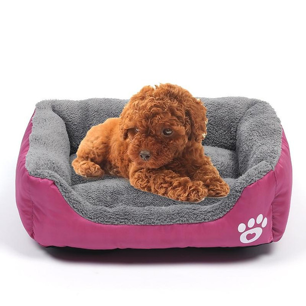 Candy Color Four Seasons Genuine Warm Pet Dog Kennel Mat Teddy Dog Mat, Size: XL, 806016cm (Magenta)