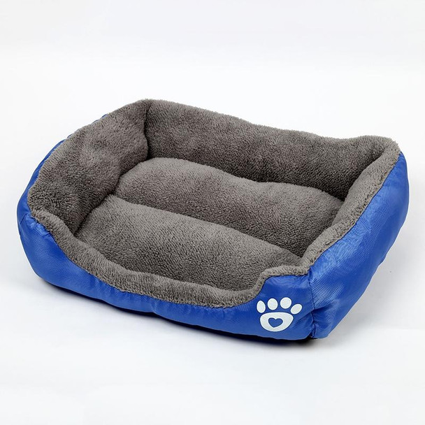 Candy Color Four Seasons Genuine Warm Pet Dog Kennel Mat Teddy Dog Mat, Size: XL, 806016cm (Dark Blue)