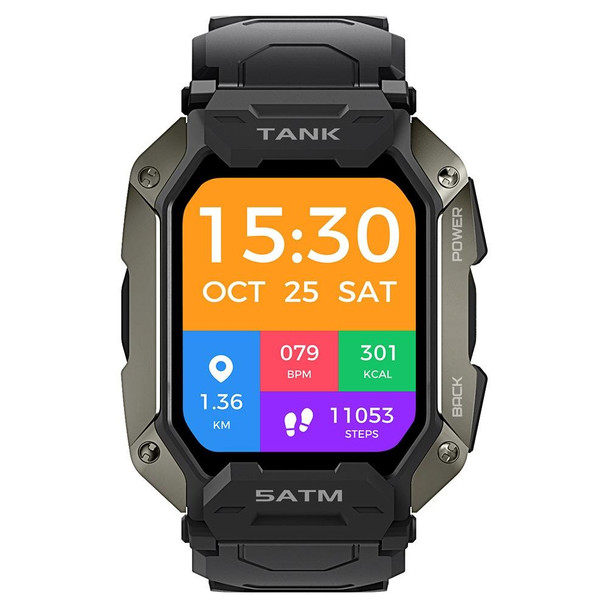 KOSPET TANK M1 Outdoor Waterproof Bluetooth Smart Watch(Black)