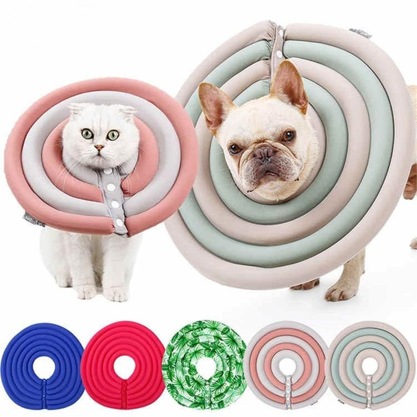 DogLemi Pet Dog Cat Anti-bite Anti-licking Beauty Cover Collar, Size:L(Beige Green)