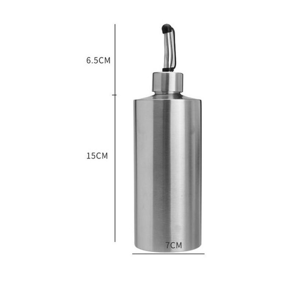 Cylindrical Seasoning Bottle Stainless Steel Oil Pot, Capacity:550 ml(A)