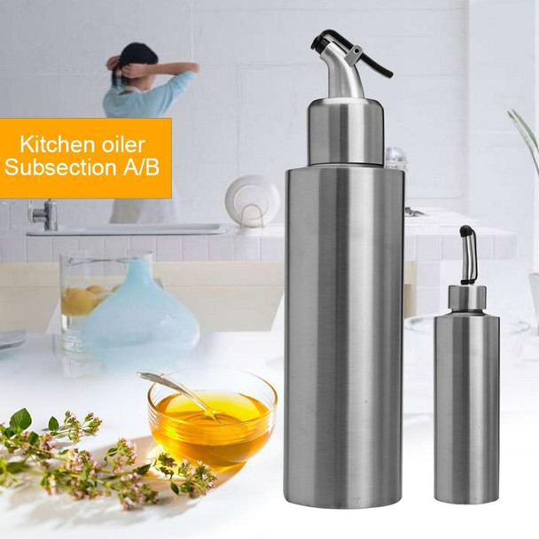 Cylindrical Seasoning Bottle Stainless Steel Oil Pot, Capacity:350 ml(A)