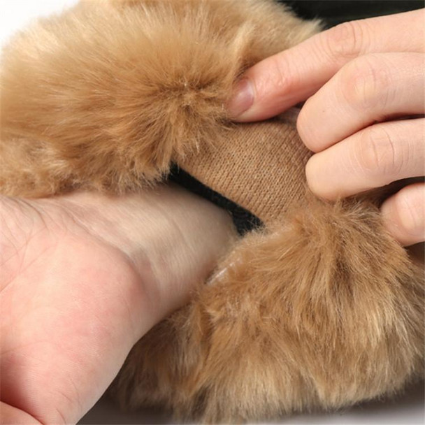 Imitation Rabbit Fur Wrist Sleeves Dual-use Anti-Flooding Sleeves, Size:One Size(Camel)