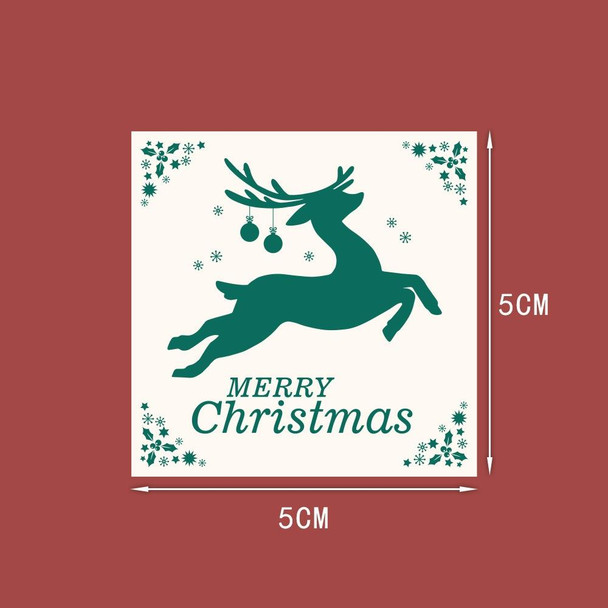 100 Sets Christmas Square Gift Box Seal Sticker(M3)