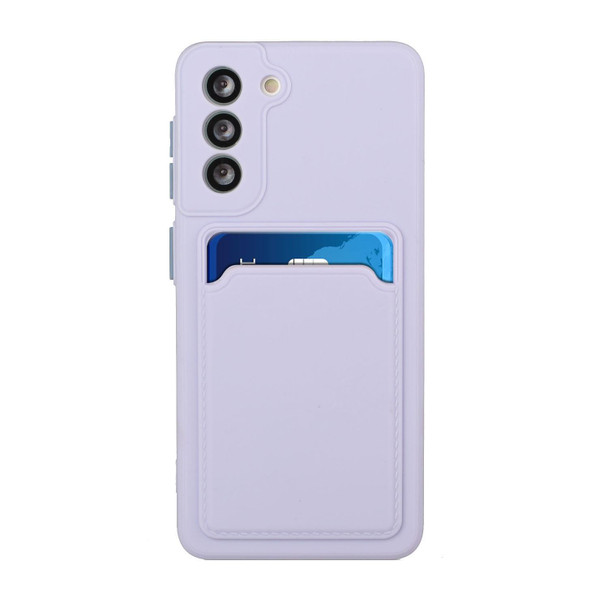 For Samsung Galaxy S22+ 5G Card Slot Design Shockproof TPU Phone Case(Purple)