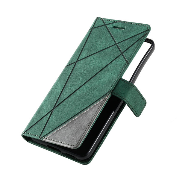For OPPO Reno8 Pro Skin Feel Splicing Leatherette Phone Case(Green)
