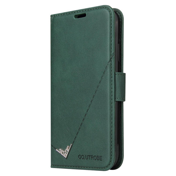 For Samsung Galaxy A50 GQUTROBE Right Angle Leatherette Phone Case(Green)