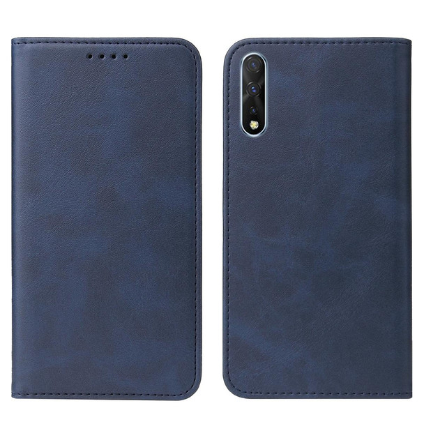 For vivo iQOO Neo 855/Z5/Y7s/S1 Foreign Version Magnetic Closure Leatherette Phone Case(Blue)