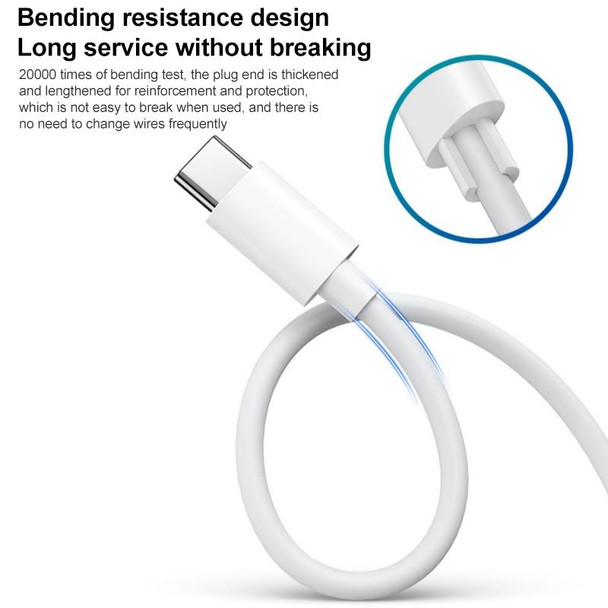 For Huawei MateBook Laptop Fast Charging Cable 65W Dual Type-C Interface Charging Data Cable Length:2m