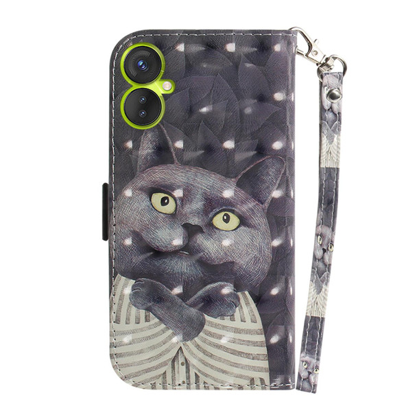 For Tecno Camon 19 Neo 3D Colored Horizontal Flip Leatherette Phone Case(Hug Cat)