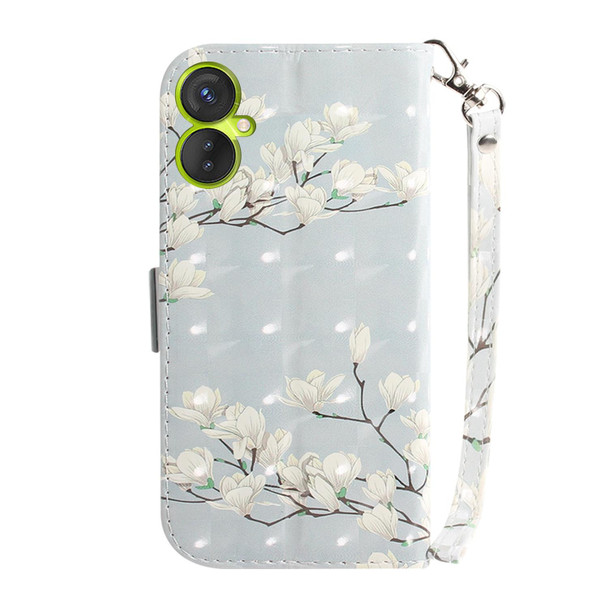 For Tecno Camon 19 Neo 3D Colored Horizontal Flip Leatherette Phone Case(Magnolia)