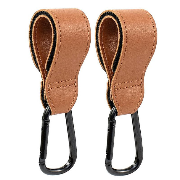 2 PCS Simple Multifunctional Electric Vehicle Bicycle Aluminum Alloy Climbing Buckle(Brown)