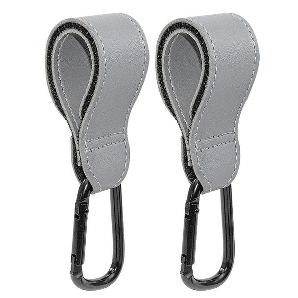 2 PCS Simple Multifunctional Electric Vehicle Bicycle Aluminum Alloy Climbing Buckle(Grey)