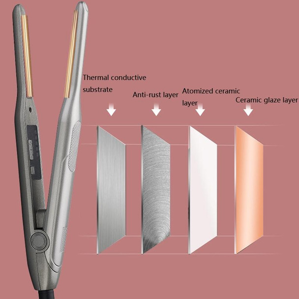 Small Wave Curling Iron For Men Beard Curling Iron 3D Ceramic Thermostat Hair Straightener(EU Plug)