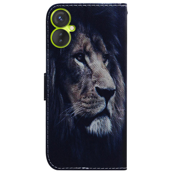 For Tecno Camon 19 Neo Coloured Drawing Horizontal Flip Leatherette Phone Case(Lion)