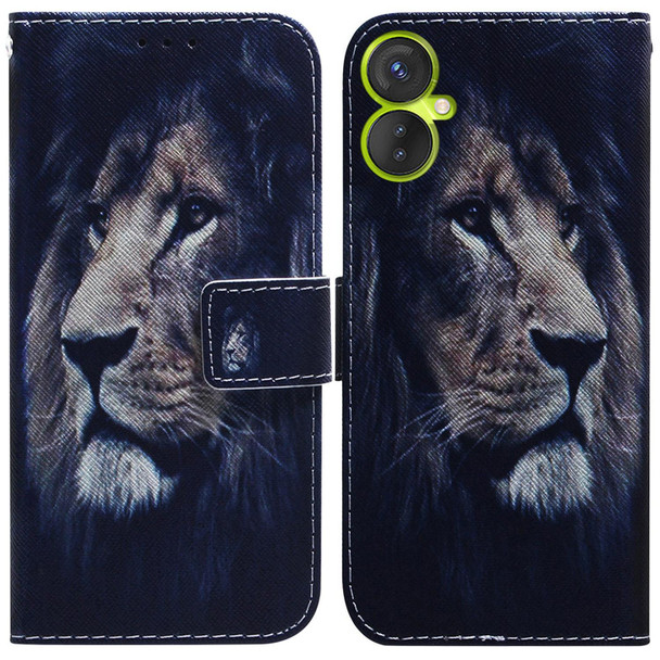 For Tecno Camon 19 Neo Coloured Drawing Horizontal Flip Leatherette Phone Case(Lion)