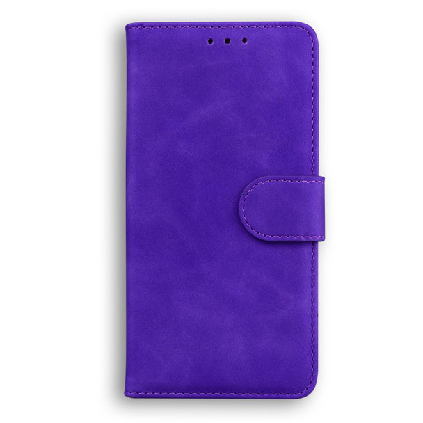 For Tecno Camon 19 Neo Skin Feel Pure Color Flip Leatherette Phone Case(Purple)