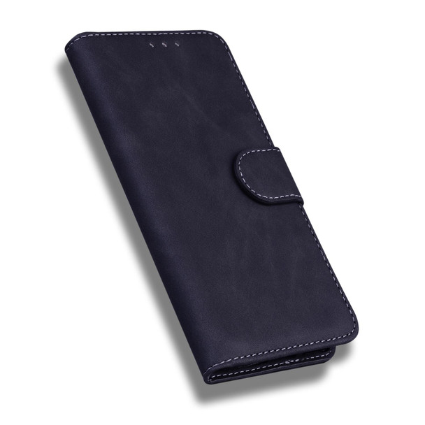 For Tecno Camon 19 Neo Skin Feel Pure Color Flip Leatherette Phone Case(Black)