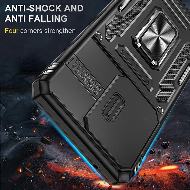 For Samsung Galaxy S20 Ultra Armor PC + TPU Camera Shield Phone Case(Black)