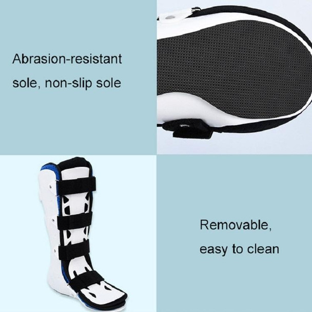 Calf Ankle Fracture Sprain Fixation Brace Plaster Shoe Foot Support Brace, Size: S Left(Long Version Without Baffle)