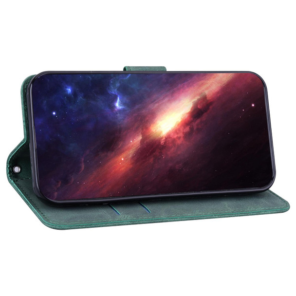 For Tecno Camon 19 Neo Geometric Embossed Flip Leatherette Phone Case(Green)