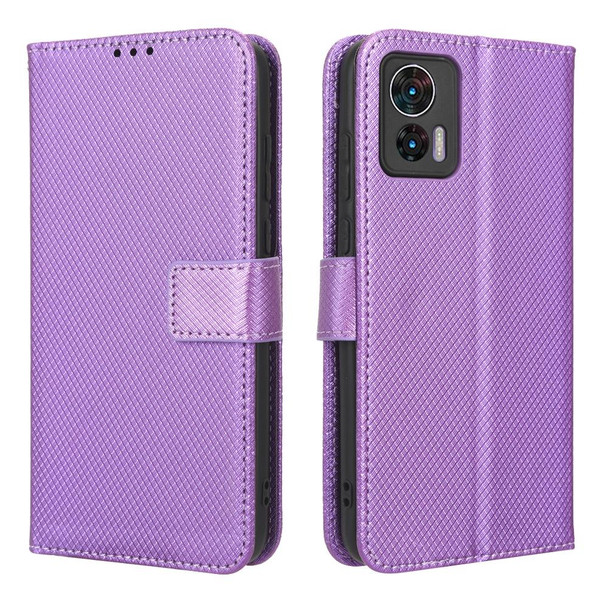 For Motorola Edge 30 Neo / Edge 30 Lite Diamond Texture Leatherette Phone Case(Purple)