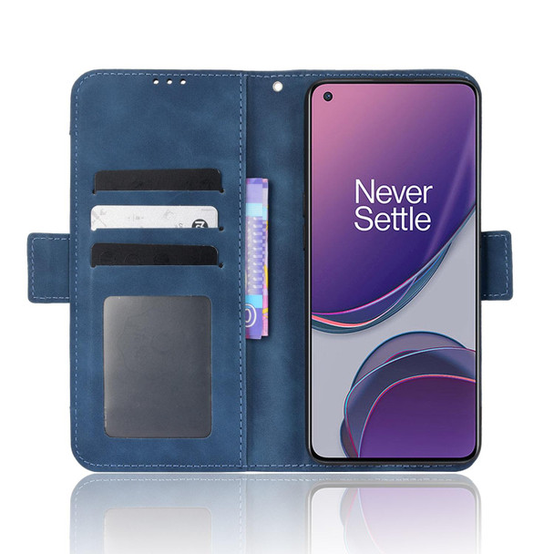 For OPPO  Reno8 Lite 5G Global/Reno8 Z/Reno7 Z Skin Feel Calf Texture Card Slots Leatherette Phone Case(Blue)