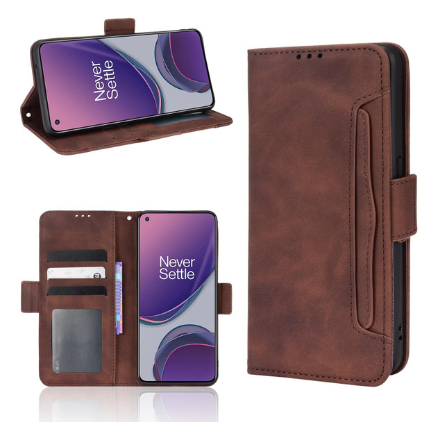 For OPPO  Reno8 Lite 5G Global/Reno8 Z/Reno7 Z Skin Feel Calf Texture Card Slots Leatherette Phone Case(Brown)