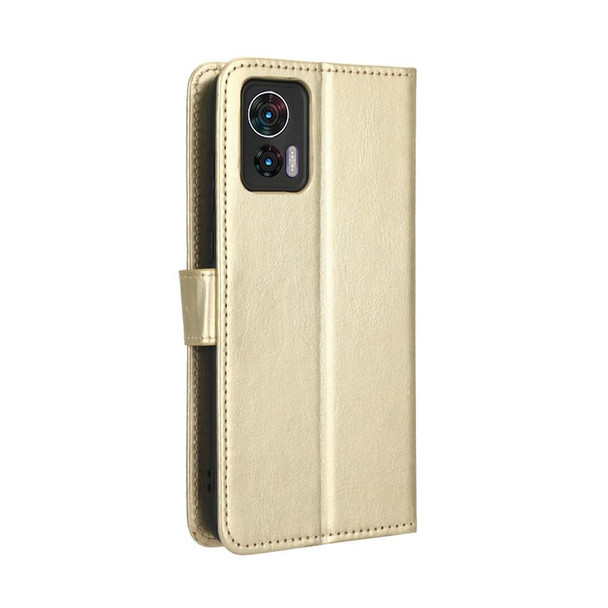 For Motorola Edge 30 Neo / Edge 30 Lite Retro Crazy Horse Texture Leatherette Phone Case(Gold)