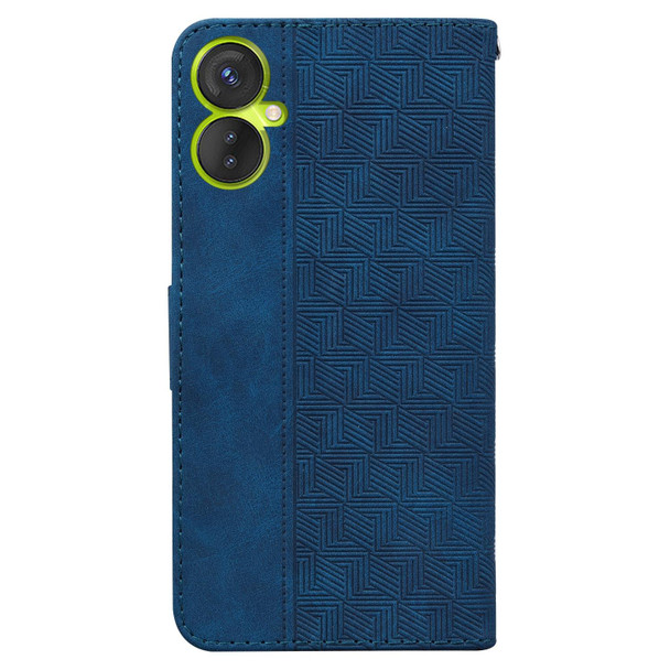 For Tecno Camon 19 Neo Geometric Embossed Flip Leatherette Phone Case(Blue)