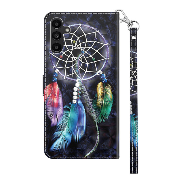 For Samsung Galaxy A14 5G 3D Painted Leatherette Phone Case(Colorful Dreamcatcher)