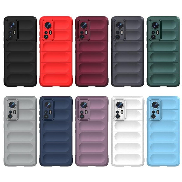 For Xiaomi 12 Magic Shield TPU + Flannel Phone Case(Grey)