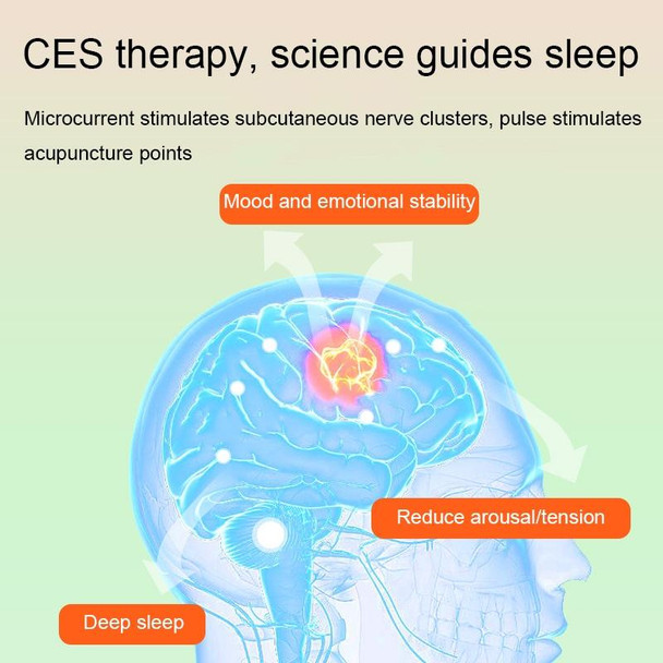 M006 CES Microcurrent Pulse Handheld Sleep Aid Home Physiotherapy Sleep Aid(Light Green)