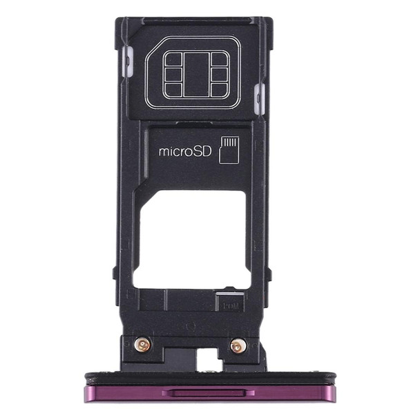 SIM Card Tray + Micro SD Card Tray for Sony Xperia XZ3(Purple)