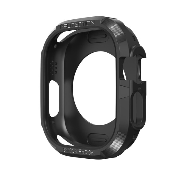 Carbon Fiber Shockproof Case For Apple Watch Series 8&7 41mm(Black)