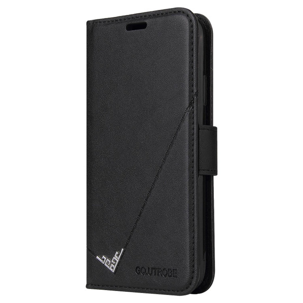 For Samsung Galaxy M31 GQUTROBE Right Angle Leatherette Phone Case(Black)