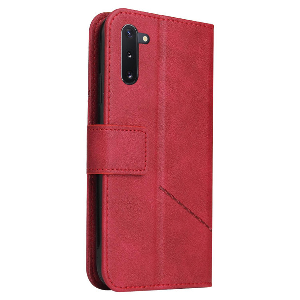 For Samsung Galaxy Note10 GQUTROBE Right Angle Leatherette Phone Case(Red)