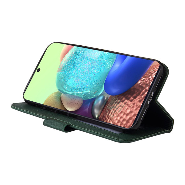 For Samsung Galaxy A71 GQUTROBE Right Angle Leatherette Phone Case(Green)