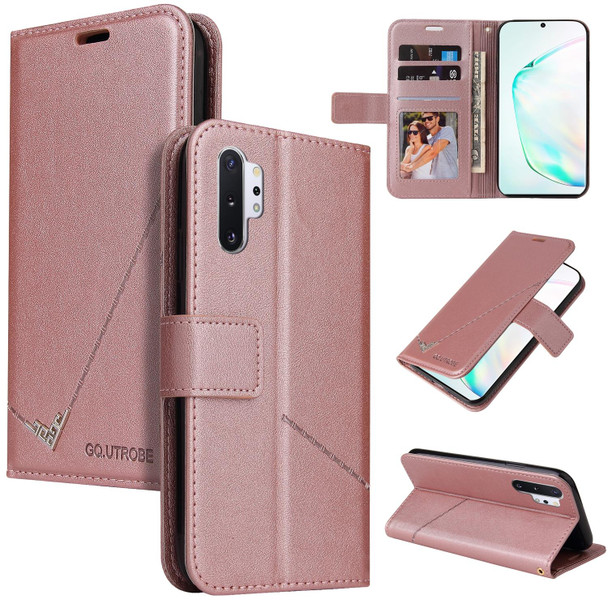 For Samsung Galaxy A32 5G GQUTROBE Right Angle Leatherette Phone Case(Rose Gold)