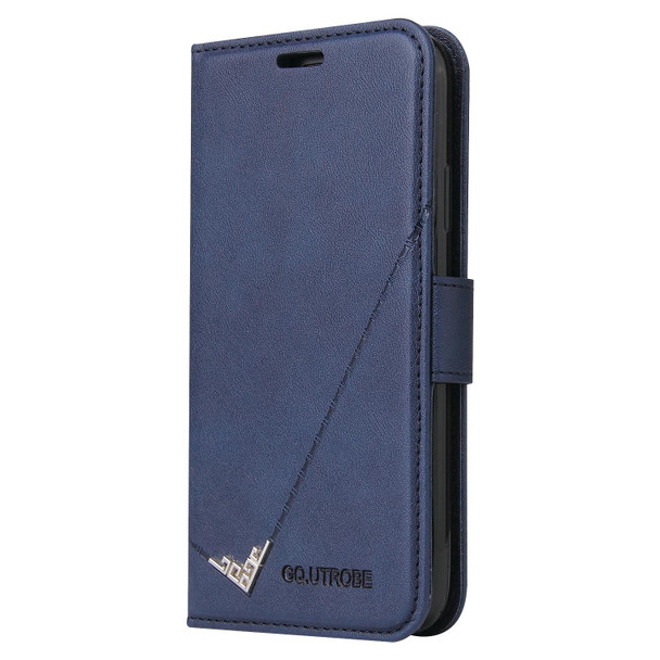 For Samsung Galaxy S22 5G GQUTROBE Right Angle Leatherette Phone Case(Blue)