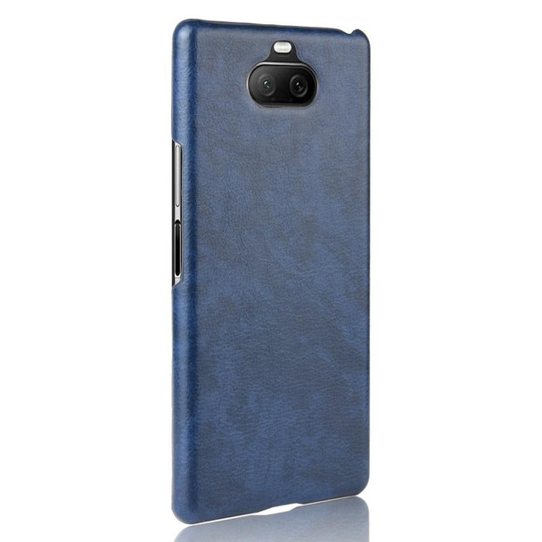 Sony Xperia 8 Shockproof Litchi Texture PC + PU Case(Blue)