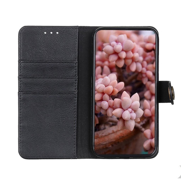 For Xiaomi 12T/12T Pro/Redmi K50 Ultra KHAZNEH Cowhide Texture Horizontal Flip Leather Phone Case(Black)